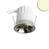 Isoled LED Einbaustrahler BACK32, nickel geb., rund, 5W, CRI90, 3000K, rückversetzt, Honeycomb, dimmbar 117251