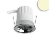 Isoled LED Einbaustrahler BACK32, alu glänzend, rund, 5W, CRI90, 3000K, rückversetzt, Honeycomb, dimmbar 117253