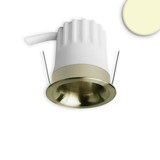 Isoled LED Einbaustrahler BACK32, messing geb., rund, 5W, CRI90, 3000K, rückversetzt, Honeycomb, dimmbar 117255