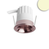 Isoled LED Einbaustrahler BACK32, rosegold, rund, 5W, CRI90, 3000K, rückversetzt, Honeycomb, dimmbar 117257