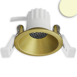 Isoled LED Einbaustrahler BACK45, gold, rund, 5W, CRI90, 3000K, rückversetzt, Honeycomb, dimmbar 117270