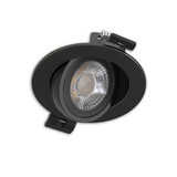 Isoled LED Einbaustrahler Sphere-68 schwenkbar, 6W, 40°, 2700/3000/4000K, CRI90, schwarz, dimmbar 117335