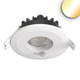 Isoled LED Einbaustrahler Vario-68 mit PIR-Sensor 6W, 60°, 2700/3000/4000/6000K, IP65, CRI90, weiß 117337