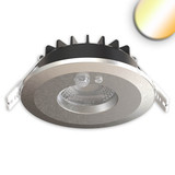 Isoled LED Einbaustrahler Vario-68 mit PIR-Sensor 6W, 60°, 2700/3000/4000/6000K, IP65, CRI90, nickel gebürstet 117352