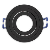 Isoled Einbaurahmen für MR11/GU10 Mini Spots, schwenkbar, rund, schwarz 117363