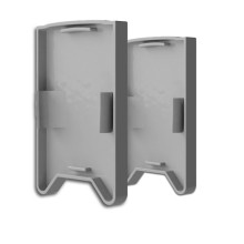 Isoled Endkappe EC119 mit Lichtfalle, silber für Leuchtenprofil HALON Cover C29/C61, 2 Stück 117400