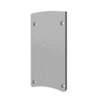 Isoled Endkappe EC124 Aluminium silber für Leuchtenprofil HALON mit Cover C29/C61 117403