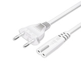 Isoled Standard EU-PowerCord Stecker, 2x0,75mm², weiß, 1m 117779