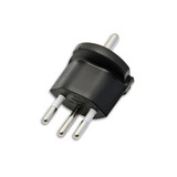 Isoled Fixadapter CH Typ 12 auf Schuko CEE 7/7, schwarz, nicht demontierbar, 10A 117827