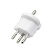 Isoled Fixadapter CH Typ 12 auf Schuko CEE 7/7, weiß, nicht demontierbar, 10A 117828