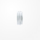 Jung 37.02 Schraubhaube flach, für Leuchtmittel mit max. 35mm Gesamtlänge, Thermoplast, klar