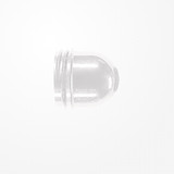 Jung 37 Schraubhaube hoch, für Leuchtmittel mit max. 54mm Gesamtlänge, Thermoplast, klar