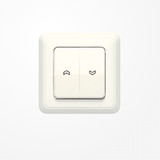 Jung 5560-5P Wippe, mit Pfeilsymbolen, Duroplast, ST 550, weiß