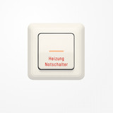 Jung 5560H Wippe mit Lichtleiter, Aufschrift Heizung, Duroplast, ST 550, weiß