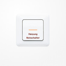 Jung 5560HWW Wippe mit Lichtleiter, Aufschrift Heizung, Duroplast, ST 550, alpinweiß