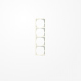 Jung 5584 Rahmen 4fach, senkrechte und waagerechte Montage, Duroplast, ST 550, weiß