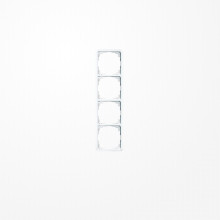 Jung 5584WW Rahmen 4fach, senkrechte und waagerechte Montage, Duroplast, ST 550, alpinweiß