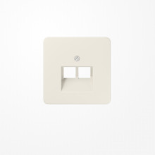 Jung 569-2UA Abdeckung für IAE/UAE-Anschlussdosen 2x8-polig, Thermoplast, Serie CD, weiß