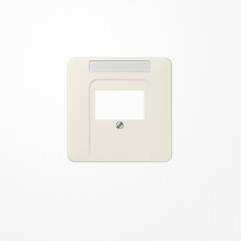 Jung 569TNA Abdeckung für TAE-Anschlussdosen, 1fach, mit Schriftfeld, Serie CD, weiß