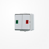 Jung 639W Doppeltaster, 2 Wechsler, 10 A 250 V ~, IP 44, WG 600