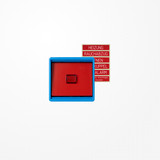 Jung 661WGLBL Abdeckung mit Glasscheibe, WG 600, blau