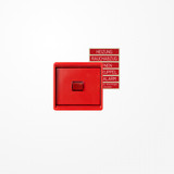 Jung 661WGLR Abdeckung mit Glasscheibe, WG 600, rot