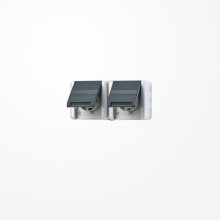 Jung 8220KINAW SCHUKO-Zweifach-Steckdose, 16 A 250 V ~, mit Schriftfeld, SAFETY+, waagerecht, IP 44, WG 800