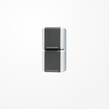 Jung 822W SCHUKO-Zweifach-Steckdose, 16 A 250 V ~, senkrecht, IP 44, WG 800