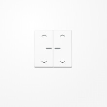 Jung A102KO5PWW Wippe mit Lichtleiter, mit Pfeilsymbolen für Taster 2fach, Duroplast, F10, Serie A, alpinweiß