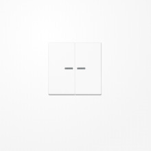 Jung A10921STRFBFWW KNX RF Taster 2fach, Thermoplast, Serie A, alpinweiß