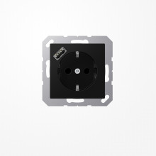 Jung A1520-18ASWM SCHUKO-Steckdose 16 A, mit USB-Ladegerät 1xTyp A, SAFETY+, Serie A, graphitschwarz matt
