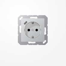 Jung A1520-18CAL SCHUKO-Steckdose 16 A, mit USB-Ladegerät 1xTyp C, SAFETY+, Serie A, aluminium