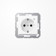 Jung A1520-OWWMLNW SCHUKO-Steckdose mit LED-Orientierungslicht, 16 A 250 V ~, SAFETY+, Thermoplast lackiert, Serie A, schneeweiß matt
