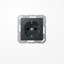Jung A1520BFANM SCHUKO-Steckdose, 16 A 250 V ~, Thermoplast lackiert, Serie A, anthrazit matt