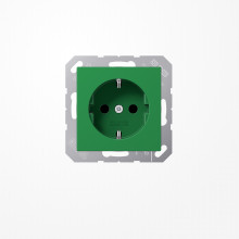 Jung A1520BFGN SCHUKO-Steckdose, 16 A 250 V ~, Thermoplast, Serie A, grün (für SV)
