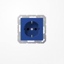 Jung A1520BFKIBL SCHUKO-Steckdose, 16 A 250 V ~, SAFETY+, Thermoplast, Serie A, blau