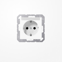 Jung A1520BFKINAWW SCHUKO-Steckdose, 16 A 250 V ~, mit Schriftfeld, SAFETY+, Thermoplast, Serie AS/A, alpinweiß