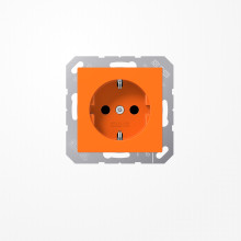 Jung A1520BFKIO SCHUKO-Steckdose, 16 A 250 V ~, SAFETY+, Thermoplast, Serie A, orange (für ZSV)