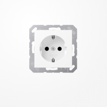 Jung A1520BFKIWWM SCHUKO-Steckdose, 16 A 250 V ~, SAFETY+, Thermoplast lackiert, Serie A, schneeweiß matt