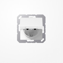 Jung A1520BFKLWWM SCHUKO-Steckdose, 16 A 250 V ~, Klappdeckel, Thermoplast lackiert, Serie A, schneeweiß matt