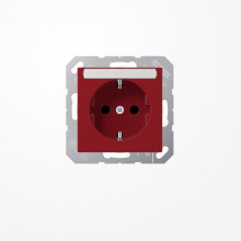 Jung A1520BFNART SCHUKO-Steckdose, 16 A 250 V ~, mit Schriftfeld, Thermoplast, Serie AS/A, rot