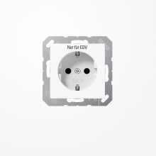 Jung A1520EDVWW SCHUKO-Steckdose, 16 A 250 V ~ EDV, Duroplast, Serie A, alpinweiß