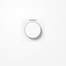 Jung A1540BFKO5WW Abdeckung mit Lichtleiter für KNX Drehsensor, Thermoplast, Serie A, alpinweiß