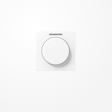 Jung A1540BFKO5WWM Abdeckung mit Lichtleiter für KNX Drehsensor, Duroplast lackiert, Serie A, schneeweiß matt