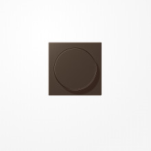 Jung A1740MO Abdeckung mit Drehknopf, Duroplast lackiert, Serie A, mokka