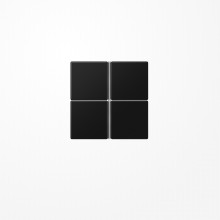 Jung A404TSASWM Tastensatz 4fach, F40, Serie A, graphitschwarz matt