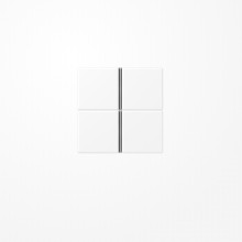 Jung A404TSAWWM Tastensatz 4fach, F40, Serie A, schneeweiß matt