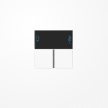 Jung A4093TSAWW Tastensatz 3fach, F40 Raumcontroller, Serie AS/A, alpinweiß