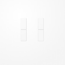 Jung A502TSAWW Tastensatz 2fach, F50, Serie AS/A, alpinweiß