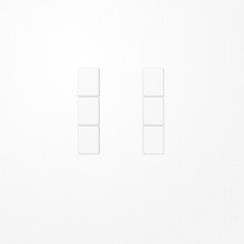 Jung A503TSAWW Tastensatz 3fach, F50, Serie AS/A, alpinweiß